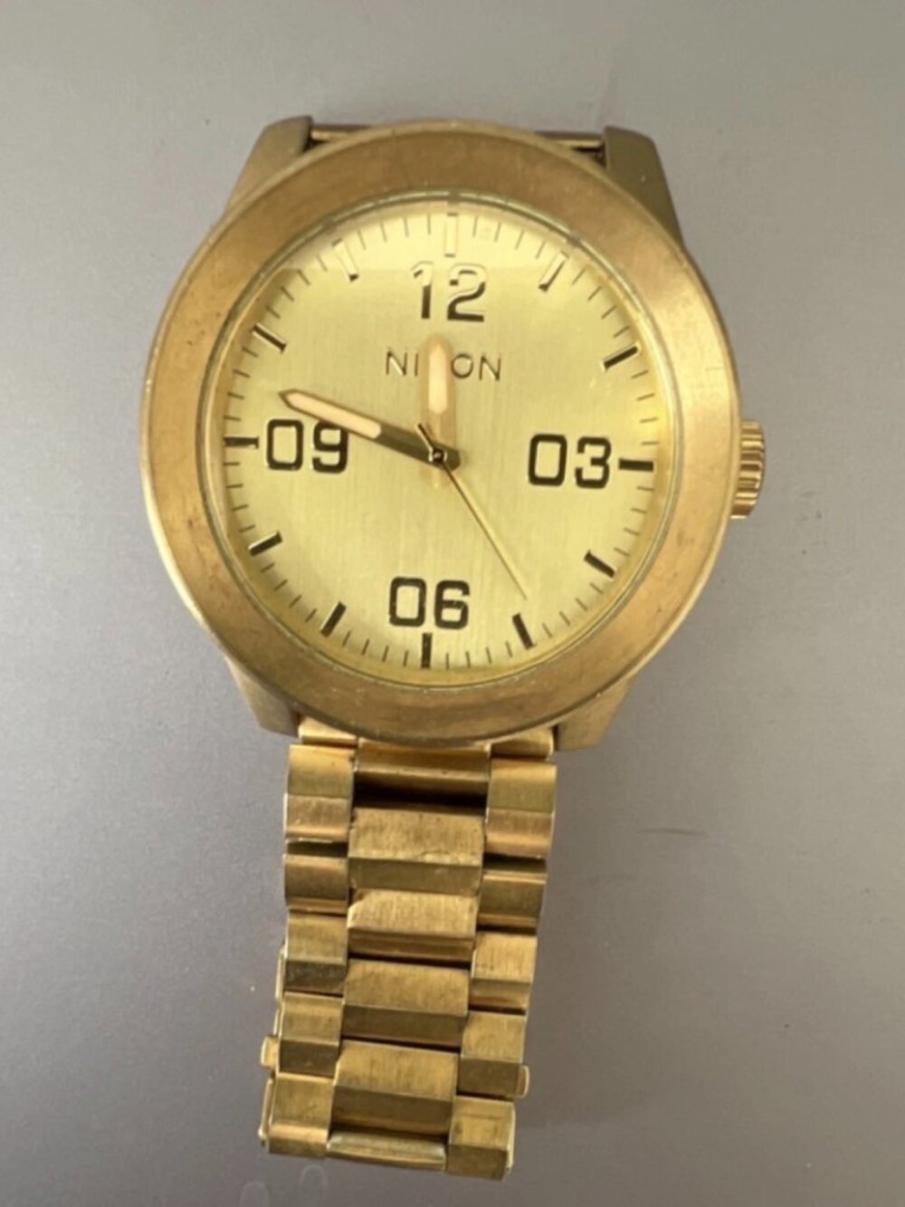 Nixon The Corporal Gold Analog Watch